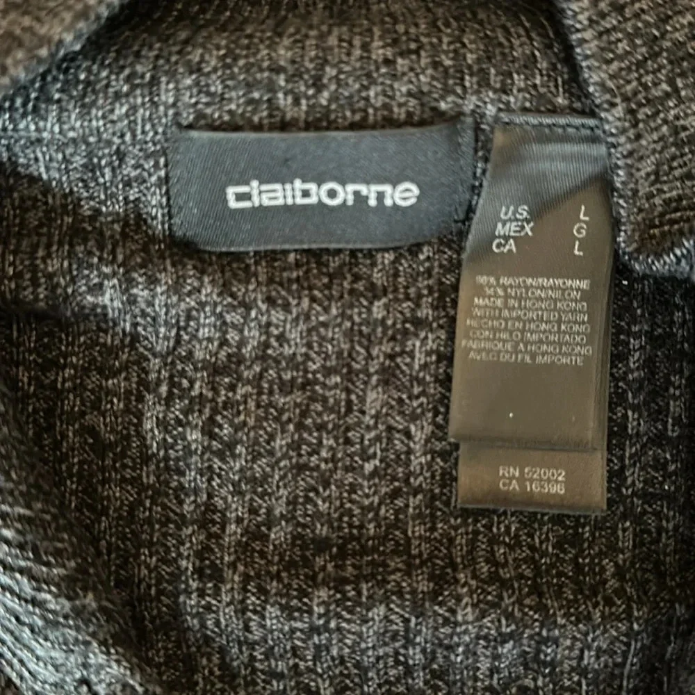 Men’s Claiborne Zip Up Sweater Size L